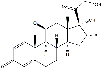 16A-METHYL-11B,17A,21-TRIHYDROXYPREGNA-1,4 -DIENE-3,20-DIONE Struktur