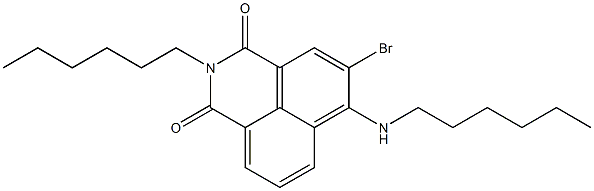 3-bromo-4-(hexylamino)-N-hexyl-1,8-naphthalimide Struktur