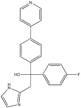 1-(4-(4-pyridyl)phenyl)-1-(4-fluorophenyl)-2-imidazolylethanol Struktur