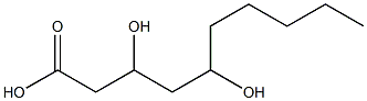 3,5-dihydroxydecanoic acid Struktur