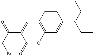 3-bromoacetyl-7-(diethylamino)coumarin Struktur