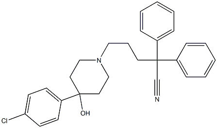 4-(4-chlorophenyl)-4-hydroxy-alpha,alpha-diphenyl-1-piperidinepentanenitrile Struktur