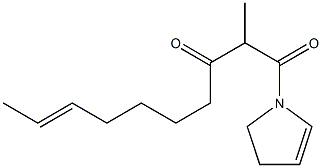 N-(2-methyl-3-oxodec-8-enoyl)-2-pyrroline Struktur