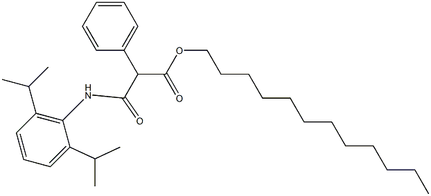 alpha-(((2,6-bis(1-methylethyl)phenyl)amino)carbonyl)benzeneacetic acid dodecyl ester Struktur