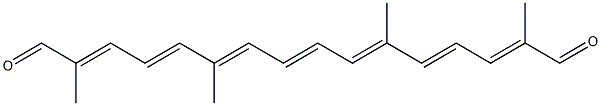 2,6,11,15-TETRAMETHYLHEXADECA-2,4,6,8,10,12,14-HEPTAENE-1,16-DIAL Struktur