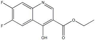 Ethyl6,7-difluoro-4-hydroxy-3-quinolinecarboxylate Struktur