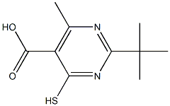 2-TERT-BUTYL-4-MERCAPTO-6-METHYLPYRIMIDINE-5-CARBOXYLIC ACID Struktur