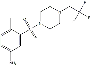 4-METHYL-3-{[4-(2,2,2-TRIFLUOROETHYL)PIPERAZIN-1-YL]SULFONYL}ANILINE Struktur