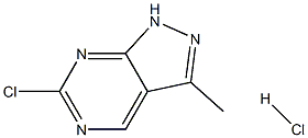 6-CHLORO-3-METHYL-1H-PYRAZOLO[3,4-D]PYRIMIDINE HYDROCHLORIDE Struktur