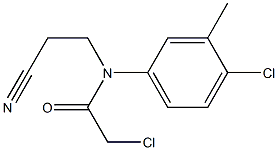 2-CHLORO-N-(4-CHLORO-3-METHYLPHENYL)-N-(2-CYANOETHYL)ACETAMIDE Struktur