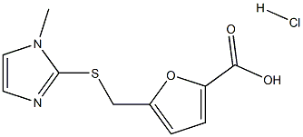 5-{[(1-METHYL-1H-IMIDAZOL-2-YL)THIO]METHYL}-2-FUROIC ACID HYDROCHLORIDE Struktur