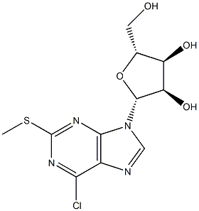 2-METHYLTHIO-6-CHLOROPURINE RIBOSIDE 95% (HPLC) Struktur