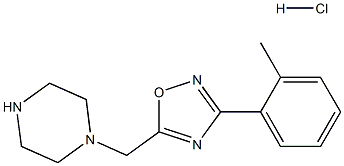 1-{[3-(2-METHYLPHENYL)-1,2,4-OXADIAZOL-5-YL]METHYL}PIPERAZINE HYDROCHLORIDE Struktur