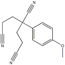 3-(4-methoxyphenyl)pentane-1,3,5-tricarbonitrile Struktur