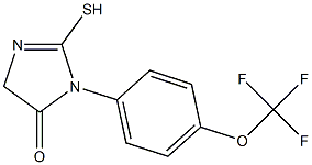 2-mercapto-3-[4-(trifluoromethoxy)phenyl]-3,5-dihydro-4H-imidazol-4-one Struktur