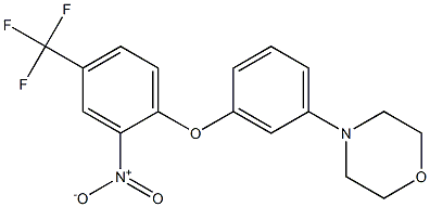 4-{3-[2-nitro-4-(trifluoromethyl)phenoxy]phenyl}morpholine Struktur