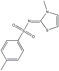 4-methyl-N-[3-methyl-1,3-thiazol-2(3H)-yliden]benzenesulfonamide Struktur