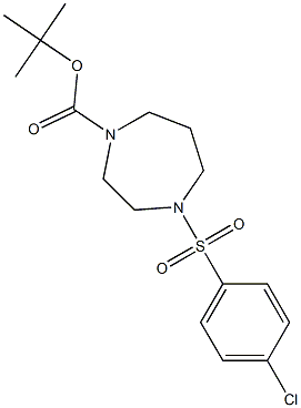 tert-butyl 4-[(4-chlorophenyl)sulfonyl]-1,4-diazepane-1-carboxylate Struktur