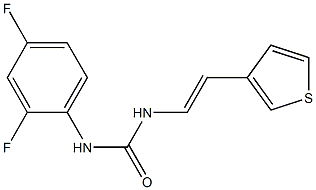 N-(2,4-difluorophenyl)-N'-[2-(3-thienyl)vinyl]urea Struktur