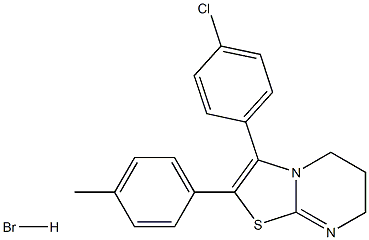 3-(4-chlorophenyl)-2-(4-methylphenyl)-6,7-dihydro-5H-pyrimido[2,1-b][1,3]th iazole hydrobromide Struktur