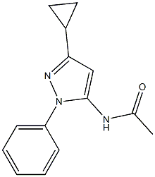 N1-(3-cyclopropyl-1-phenyl-1H-pyrazol-5-yl)acetamide Struktur