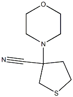 3-morpholinotetrahydrothiophene-3-carbonitrile Struktur