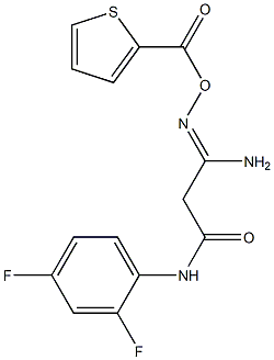 N1-(2,4-difluorophenyl)-3-amino-3-{[(2-thienylcarbonyl)oxy]imino}propanamide Struktur