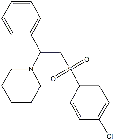 1-{2-[(4-chlorophenyl)sulfonyl]-1-phenylethyl}piperidine Struktur