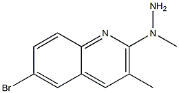 1-(6-bromo-3-methylquinolin-2-yl)-1-methylhydrazine Struktur