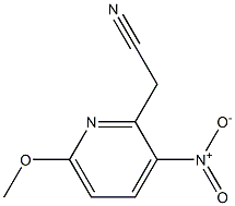 2-(6-methoxy-3-nitropyridin-2-yl)acetonitrile Struktur