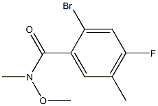 2-bromo-4-fluoro-N-methoxy-N,5-dimethylbenzamide Struktur