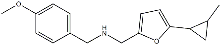 [(4-methoxyphenyl)methyl]({[5-(2-methylcyclopropyl)furan-2-yl]methyl})amine Struktur