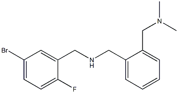 [(5-bromo-2-fluorophenyl)methyl]({2-[(dimethylamino)methyl]phenyl}methyl)amine Struktur