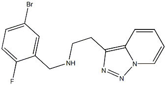 [(5-bromo-2-fluorophenyl)methyl](2-{[1,2,4]triazolo[3,4-a]pyridin-3-yl}ethyl)amine Struktur