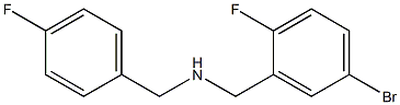 [(5-bromo-2-fluorophenyl)methyl][(4-fluorophenyl)methyl]amine Struktur