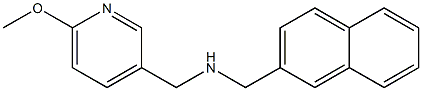 [(6-methoxypyridin-3-yl)methyl](naphthalen-2-ylmethyl)amine Struktur