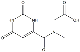 [[(2,6-dioxo-1,2,3,6-tetrahydropyrimidin-4-yl)carbonyl](methyl)amino]acetic acid Struktur