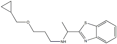 [1-(1,3-benzothiazol-2-yl)ethyl][3-(cyclopropylmethoxy)propyl]amine Struktur