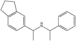 [1-(2,3-dihydro-1H-inden-5-yl)ethyl](1-phenylethyl)amine Struktur