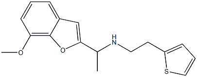 [1-(7-methoxy-1-benzofuran-2-yl)ethyl][2-(thiophen-2-yl)ethyl]amine Struktur