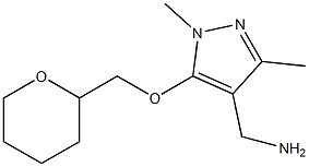 [1,3-dimethyl-5-(oxan-2-ylmethoxy)-1H-pyrazol-4-yl]methanamine Struktur