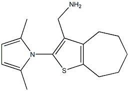 [2-(2,5-dimethyl-1H-pyrrol-1-yl)-5,6,7,8-tetrahydro-4H-cyclohepta[b]thien-3-yl]methylamine Struktur