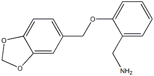 [2-(2H-1,3-benzodioxol-5-ylmethoxy)phenyl]methanamine Struktur