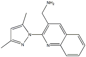 [2-(3,5-dimethyl-1H-pyrazol-1-yl)quinolin-3-yl]methanamine Struktur