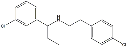 [2-(4-chlorophenyl)ethyl][1-(3-chlorophenyl)propyl]amine Struktur