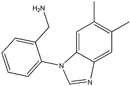 [2-(5,6-dimethyl-1H-1,3-benzodiazol-1-yl)phenyl]methanamine Struktur