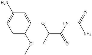 [2-(5-amino-2-methoxyphenoxy)propanoyl]urea Struktur