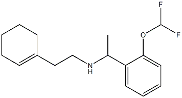 [2-(cyclohex-1-en-1-yl)ethyl]({1-[2-(difluoromethoxy)phenyl]ethyl})amine Struktur