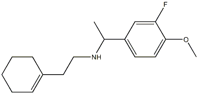 [2-(cyclohex-1-en-1-yl)ethyl][1-(3-fluoro-4-methoxyphenyl)ethyl]amine Struktur