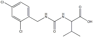 2-({[(2,4-dichlorophenyl)methyl]carbamoyl}amino)-3-methylbutanoic acid Struktur